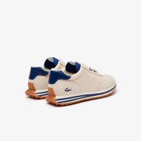 Lacoste Mens L-Spin Textile Trainers In White & Navy