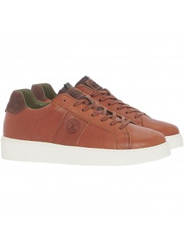 Barbour Pointing Leather Sneaker In Brown - MFO0779BR33