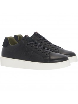 Barbour Pointing Leather Sneaker In Black - MFO0779BK31