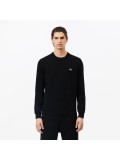 Lacoste Men's Cotton Crew Neck Sweater In Black AH-1985 00 031