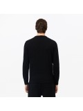 Lacoste Men's Cotton Crew Neck Sweater In Black AH-1985 00 031