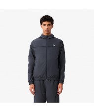 Lacoste Men's Water Repellent Sport Track Jacket In Grey - BH3466 00 RT3