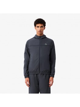 Lacoste Men's Water Repellent Sport Track Jacket In Grey - BH3466 00 RT3