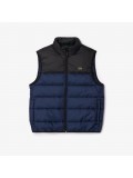 Lacoste Men’s Sleeveless Water-Repellent Jacket In Navy Blue & Black - BH6761 00 JB1