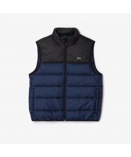 Lacoste Men’s Sleeveless Water-Repellent Jacket In Navy Blue & Black - BH6761 00 JB1