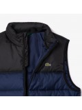 Lacoste Men’s Sleeveless Water-Repellent Jacket In Navy Blue & Black - BH6761 00 JB1