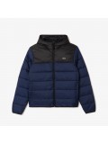 Lacoste Men’s Water-Repellent Quilted Puffed Jacket In Navy Blue & Black - BH6763 00 JB1