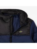 Lacoste Men’s Water-Repellent Quilted Puffed Jacket In Navy Blue & Black - BH6763 00 JB1