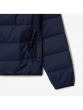 Lacoste Men’s Water-Repellent Quilted Puffed Jacket In Navy Blue & Black - BH6763 00 JB1