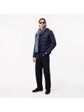 Lacoste Men’s Water-Repellent Quilted Puffed Jacket In Navy Blue & Black - BH6763 00 JB1