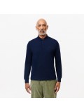 Lacoste Men's Long Sleeve Regular Fit Paris Stretch Piqué Polo Shirt In Navy Blue - PH2481 00 166