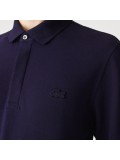 Lacoste Men's Long Sleeve Regular Fit Paris Stretch Piqué Polo Shirt In Navy Blue - PH2481 00 166