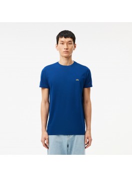 Lacoste Men's Crew Neck Pima Cotton Jersey T-shirt In Blue - TH6709 00 HBM