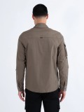 Luke Vietnam Zip Through Utility Jacket in Mushroom - M730750