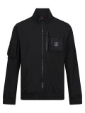 Luke Crater Technical Zip Through Utility Jacket in Black - M730752