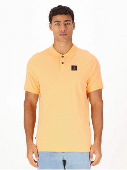 Luke "Laos Pure Cotton Polo Shirt In Nectarine - M731450