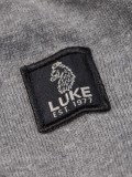 Luke Heddon Funnel Neck Half Zip Knitted Jumper in Grey Marl - M740650