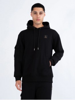 Luke Bago Patch Overhead Hoody In Black - M770350