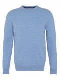 Barbour Essential Lambswool Crew Neck Sweater In Cool Blue - MKN0345BL55