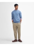 Barbour Essential Lambswool Crew Neck Sweater In Cool Blue - MKN0345BL55