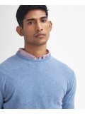 Barbour Essential Lambswool Crew Neck Sweater In Cool Blue - MKN0345BL55