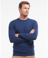 Barbour Essential Lambswool Crew Neck Sweater In Deep Blue - MKN0345BL71