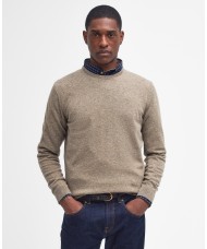 Barbour Essential Lambswool Crew Neck Sweater In Dark Stone - MKN0345ST71