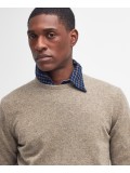 Barbour Essential Lambswool Crew Neck Sweater In Dark Stone - MKN0345ST71