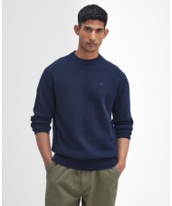 Barbour Grangetown Merino Wool Crew Neck Sweater In Inky Blue - MKN1584NY91