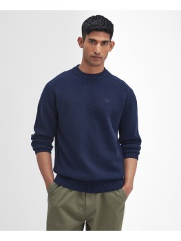 Barbour Grangetown Merino Wool Crew Neck Sweater In Inky Blue - MKN1584NY91