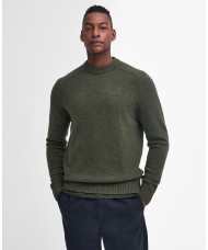 Barbour Grangetown Merino Wool Crew Neck Sweater In Olive - MKN1584OL54