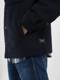 Replay Wool Blend Shirt Jacket In Navy Blue With Pockets - M8428 .000.84766