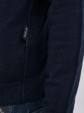 Replay Wool Blend Turtleneck Pullover In Deep Blue UK4464.000.G21901