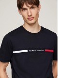 Tommy Hilfiger Logo Panel T Shirt In Black - MW0MW36498 BDS