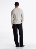 Tommy Hilfiger Pure New Wool Crew Neck Sweater In Grey - MW0MW36535P61