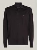 Tommy Hilfiger Regular Fit Long Sleeve Polo Shirt In Black - MW0MW37317BDS