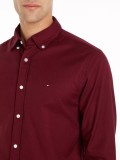 Tommy Hilfiger Flex Brushed Solid Rf Shirt - In Deep Rouge - MW0MW36824 VLP