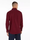 Tommy Hilfiger Flex Brushed Solid Rf Shirt - In Deep Rouge - MW0MW36824 VLP