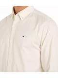 Tommy Hilfiger Flex Brushed Solid Regular Fit Shirt - In Ivory Petal - MW0MW36824 ZOO