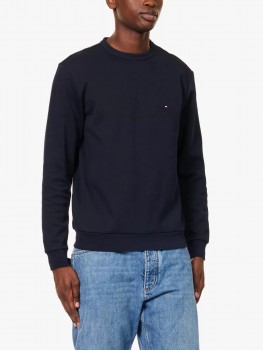 Tommy Hilfiger Intechno Knit Crew Neck Sweatshirt In Navy Blue - MW0MW37241 DW5