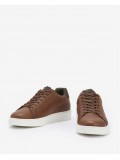 Barbour Pointing Leather Sneaker In Brown - MFO0779BR33