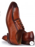 Justin Reess Sebastian Chisel Toe Mens Smart Shoes In Tan 