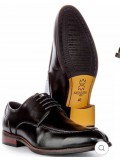 Justin Reess Ash Chisel Toe Mens Smart Shoes In Black