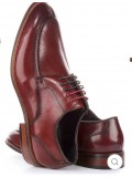 Justin Reess Ash Chisel Toe Mens Smart Shoes In Wine