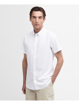 Barbour Poplin Crest Short Sleeve  Shirt In White  - MSH5468WH11