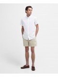 Barbour Poplin Crest Short Sleeve  Shirt In White  - MSH5468WH11