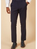 Marc Darcy "Bromley" Slim Fit Navy Check Trousers In Blue