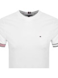 Tommy Hilfiger Crew Neck T-Shirt With Flag Cuff Logo In White - Style MW0MW34430 YBR