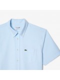 Lacoste Men's Regular Fit Short Sleeve Oxford Shirt In Light Blue - CH1917 F6Z