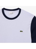 Lacoste Men's Regular Fit Colour Block T-shirt In Light Blue & Navy TH1298 00 X1J